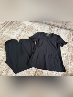 Cherokee Black Women's Scrub Set